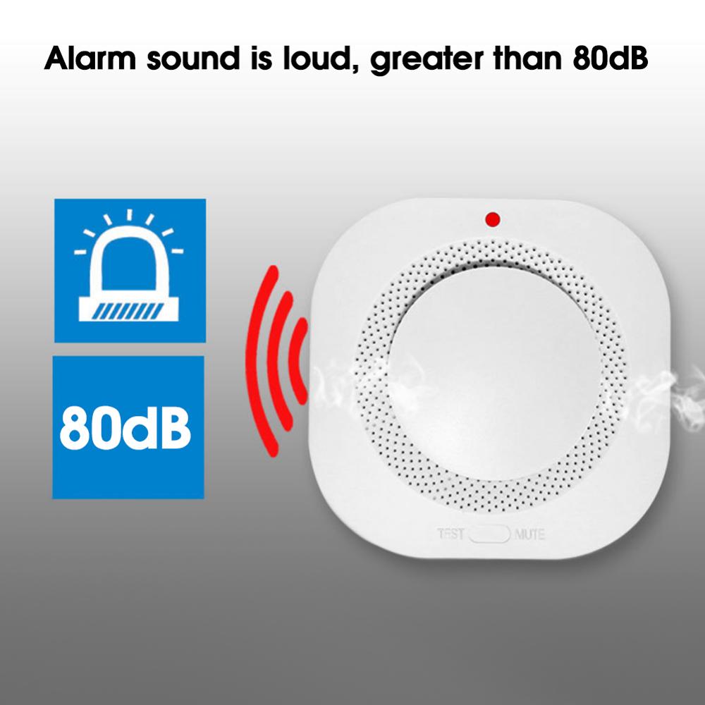 Independent Smoke Detector Fire Protection Sound Light Alarm Sensor Smart Cordless