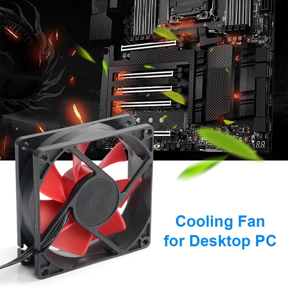8cm Computer Cooling Fan 3Pin+4Pin Quiet CPU Cooler Chassis Case Water Fan