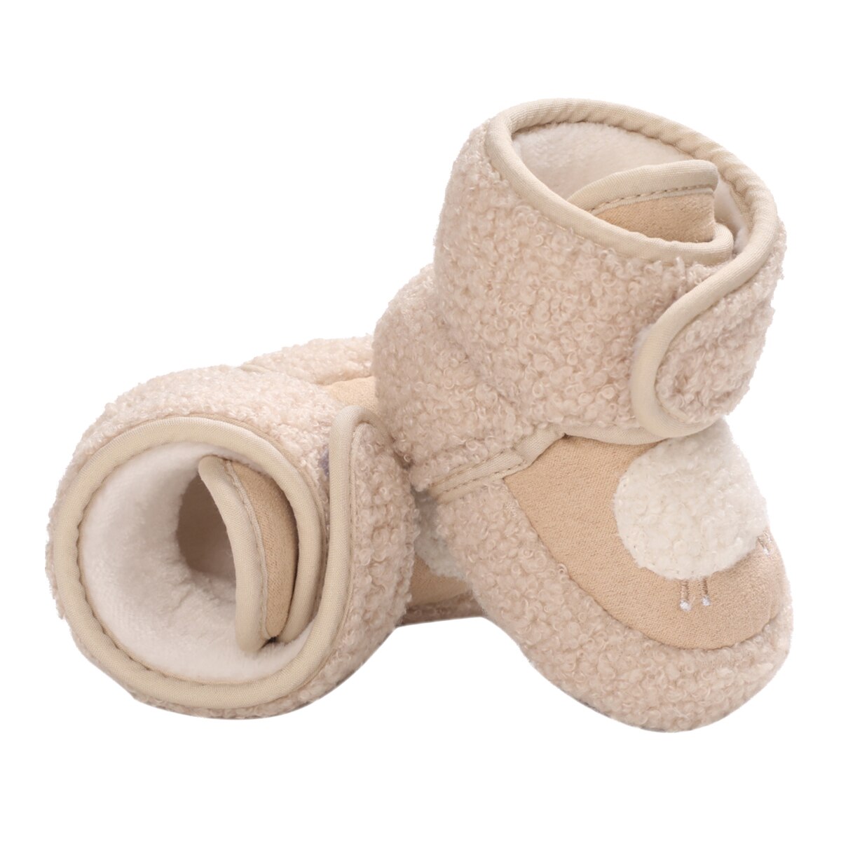 Baby Jongens Meisjes Slippers Leuke Schapen Patroon Cartoon Baby Laarzen Zachte Katoen Peuter Eerste Walker Crib Schoenen Grijpers 0-18M: Ivoor / 13-18 months
