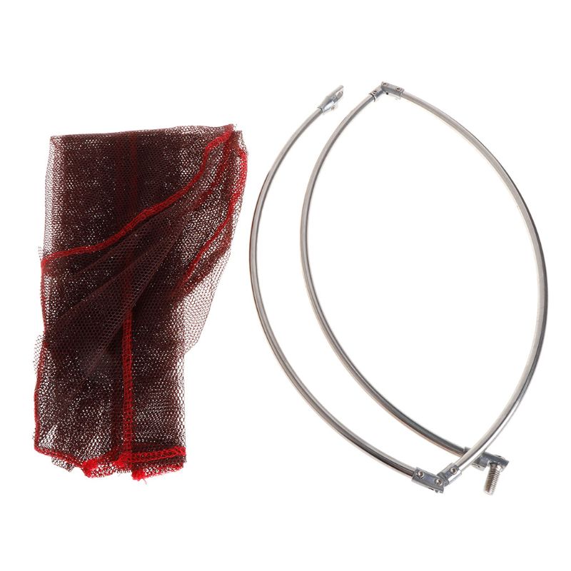 Filet de pêche Portable en Silicone, sac en maille, accessoires de matériel haute densité 35/40cm