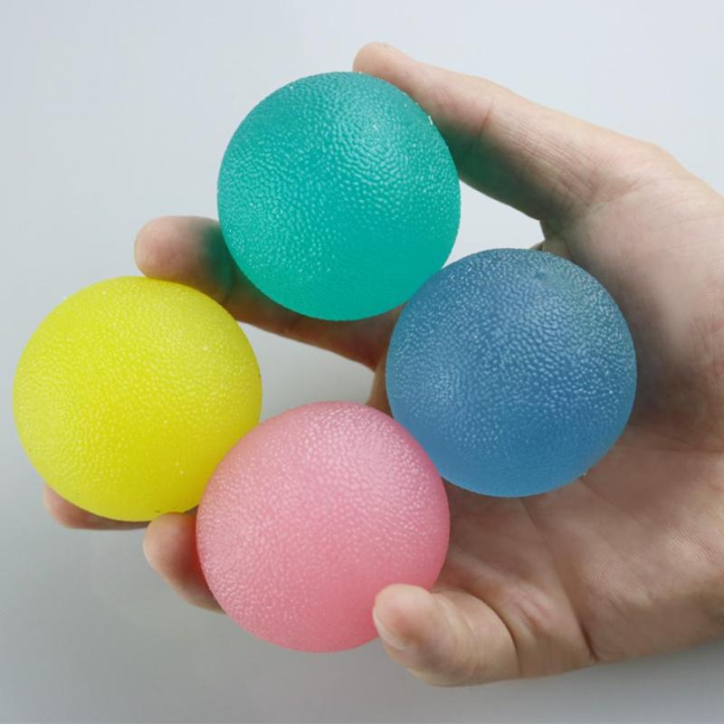 Strength Hand Expander Silicone Grip Muscle Power Train Jelly Fitness Finger Exerciser Ball Finger Exercise Equipment 4 Color