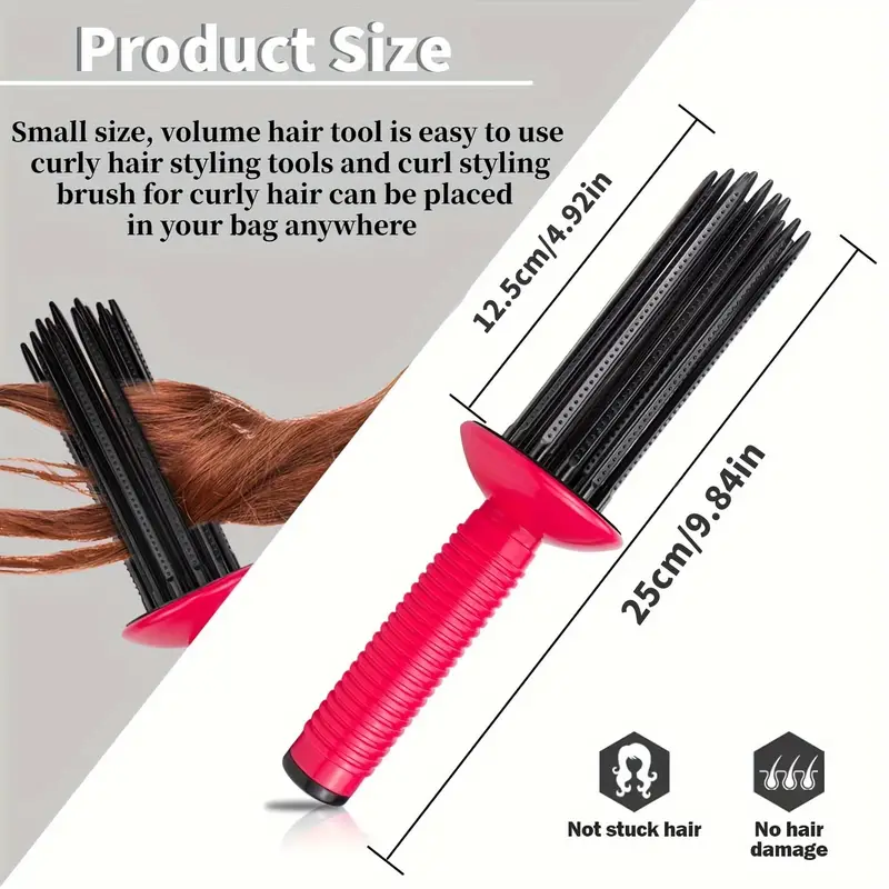 Brosse à cheveux ronde professionnelle, 1 pièce, rouleau de friser moelleux, peigne rond, baguette à friser, outils de coiffure pour Salon de coiffure