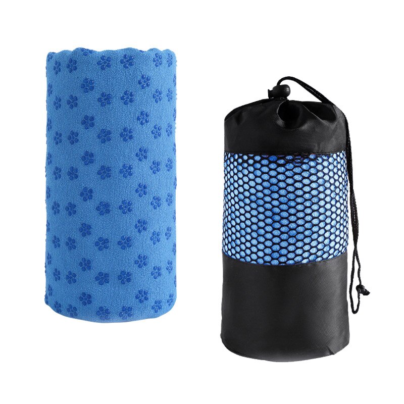 Esterilla de Yoga antideslizante de microfibra para Pilates, cubierta interior de Fitness, mantas con bolsa de malla gratis, 183x82cm/72 &#39;&#39;x 32&#39;&#39;: Azul oscuro