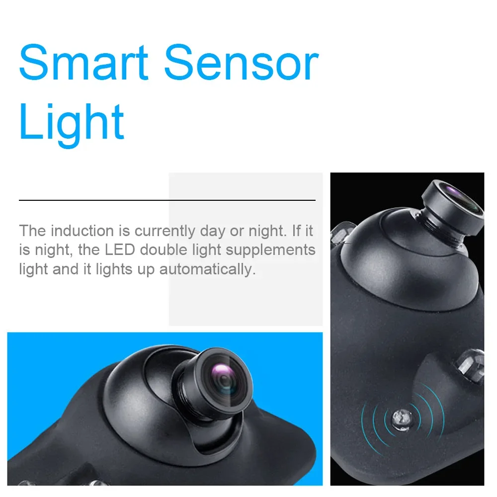 4,3 inch scherm auto achteruitrijcamera dodehoek extra achteruitrijcamera zijcamera IP68 waterdichte draaibare LED / Infred-lens