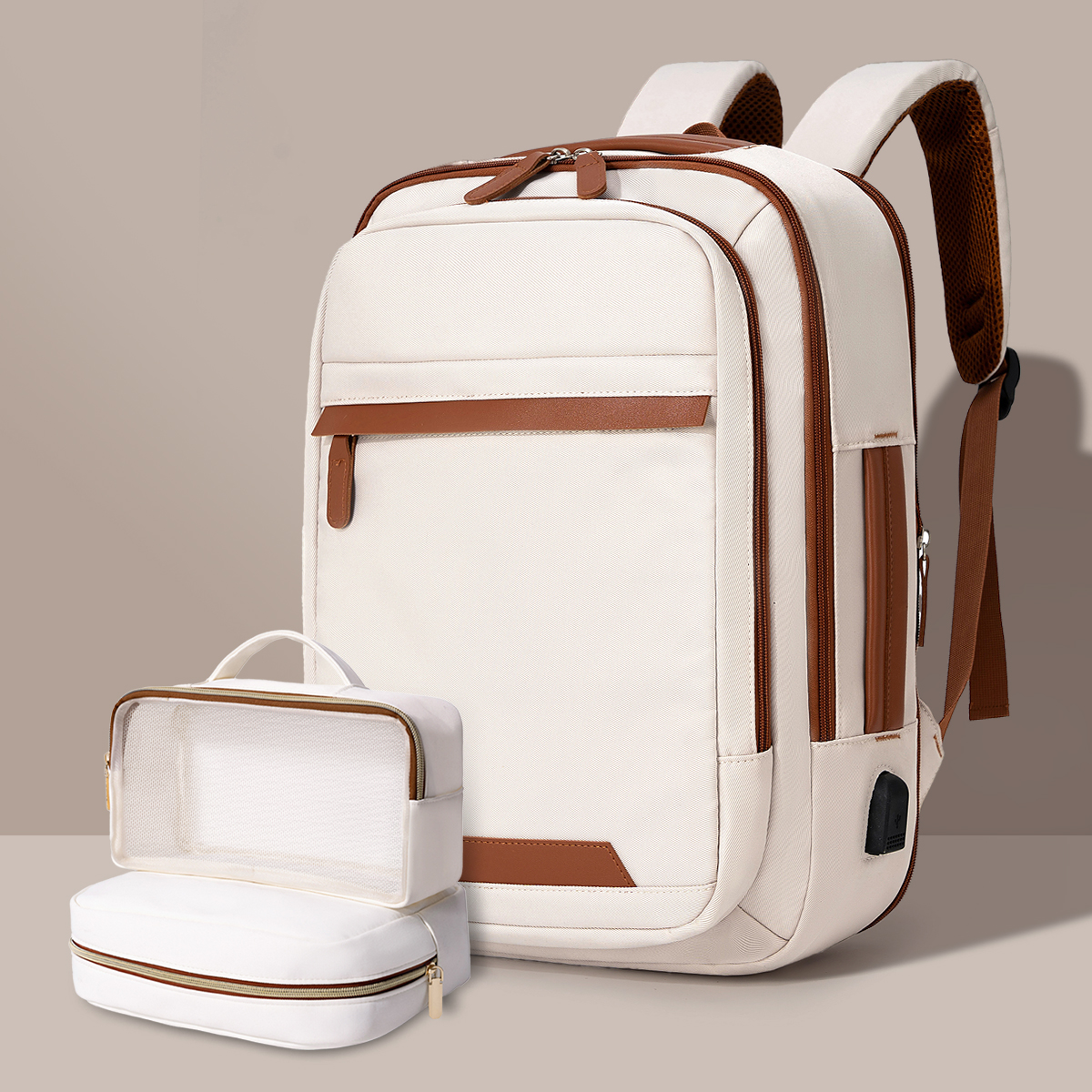 High USB Rechargeable Backpack Men's Waterproof Bag Large Laptop Backpack Unisex School Bag Youth Backpack: Blue