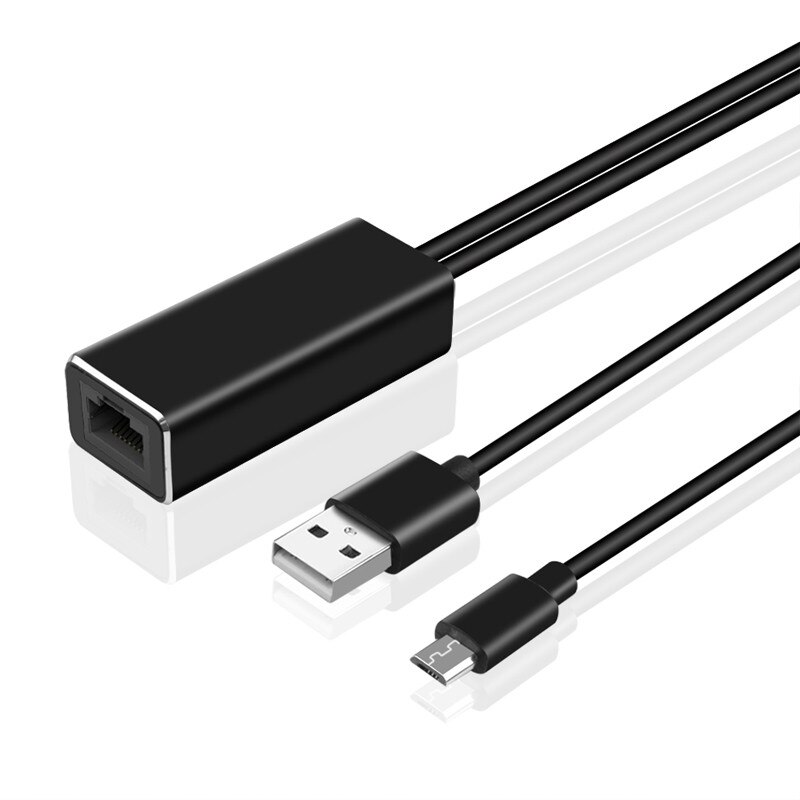 Tv Stick Hd 480 Mbps Micro USB2.0 Om RJ45 Ethernet Adapter 10/100 Mbps Voor Fire Tv/Ultra Audio netwerkkaart