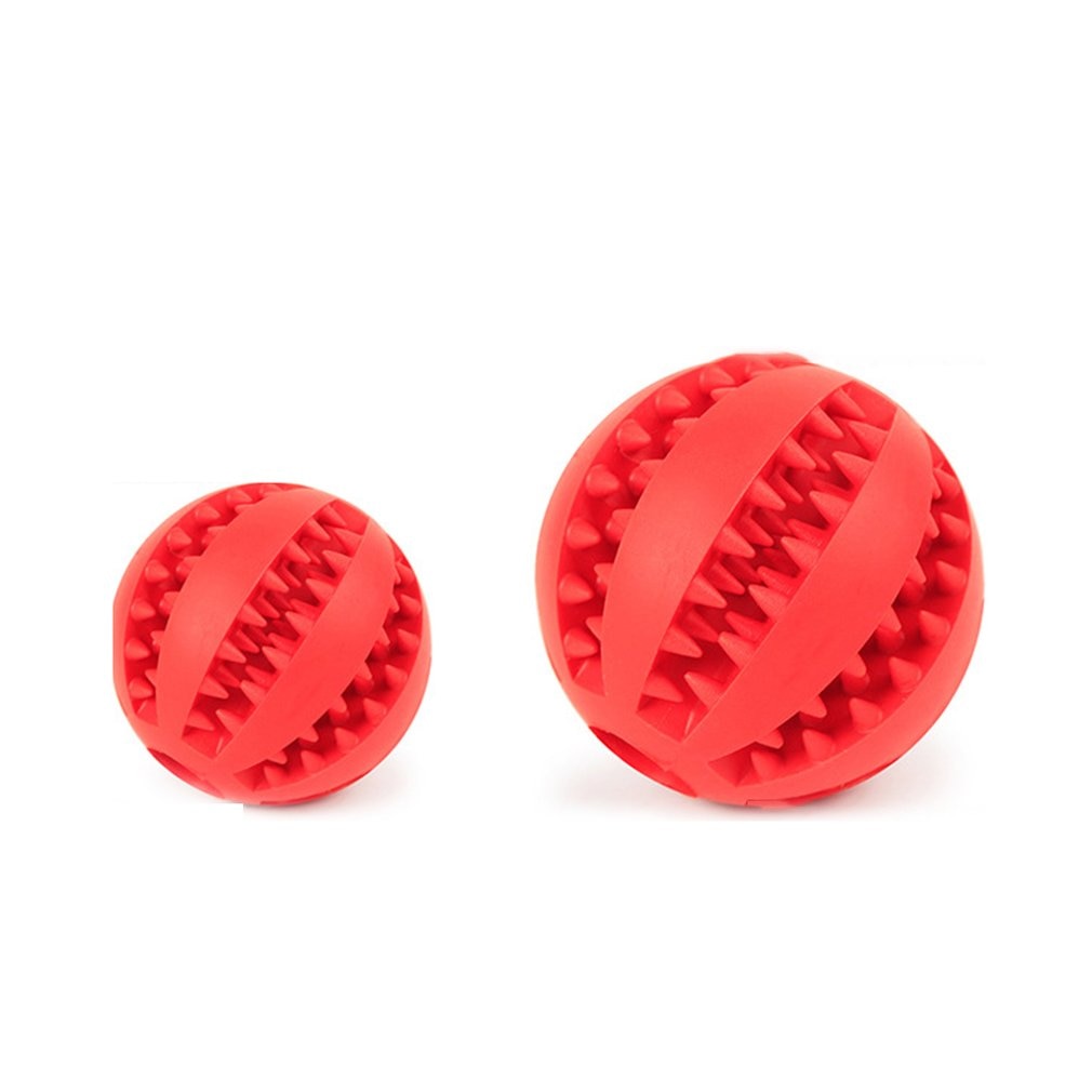 Dog Ball Toys for Pet Durable Non-Toxic Strong Teeth Cleaning/Chewing/Playing IQ Treat Ball Dog Chew Toy Soft Rubber Ball