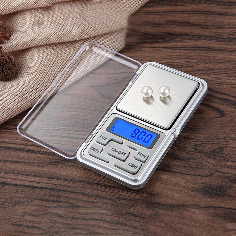 Mini Presicion Pocket Elektronische Digitale Weegschaal 100G/200G/300G/500G X 0.01G/0.1G Voor Gouden Sieraden Balance Gram Weegschalen