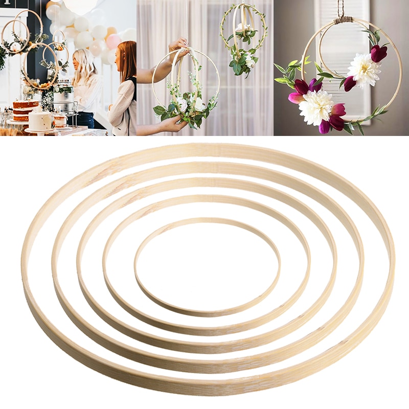 8-40cm Holz Bambus Rahmen Stickerei Hoop Ring Kreis Runde Schleife Für Kreuz Stich Maschine Hand Näharbeit DIY nähen Werkzeuge
