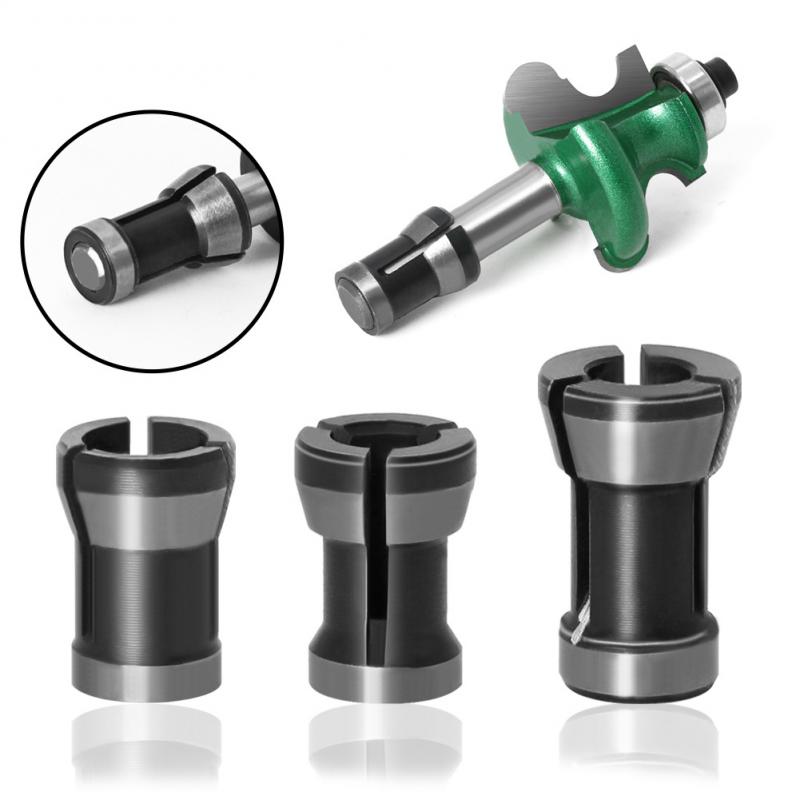 3 stk fræser høj præcision adapter spændespænde 8mm 6.35mm 6mm spænde spændepatroner gravering trimme maskine fræser tilbehør