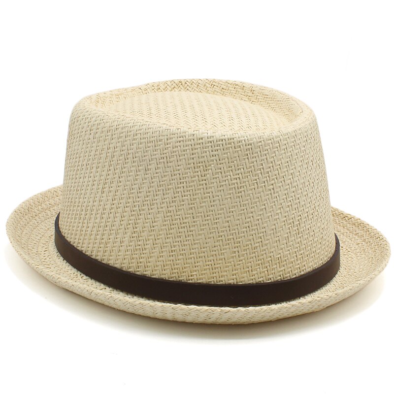Sombreros de paja para hombre y mujer, Sombrero de paja con de tarta de cerdo, estilo veraniego, Sombrero marinero para playa, Fedora, Trilby, para viajes al aire libre, talla de EE. UU. 7, 1/4, Reino Unido, L