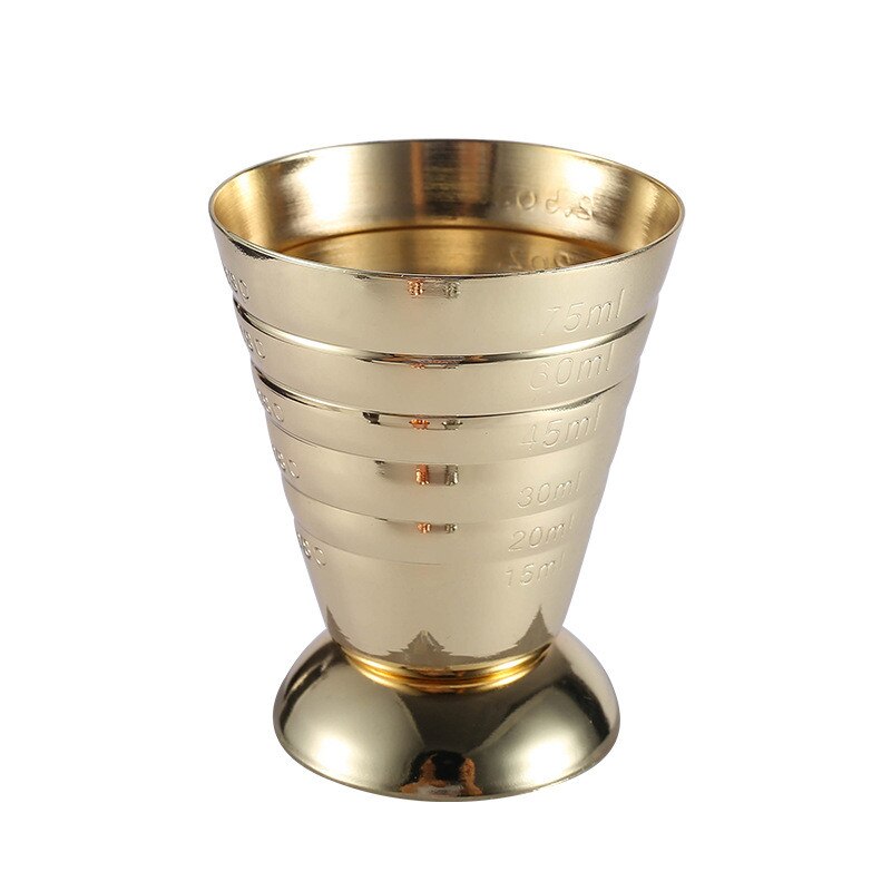 Onza Jigger Bar Cocktail Drink Mixer licor taza de medición 75ml vaso de medición de acero inoxidable Mojito Measurer taza de café #9