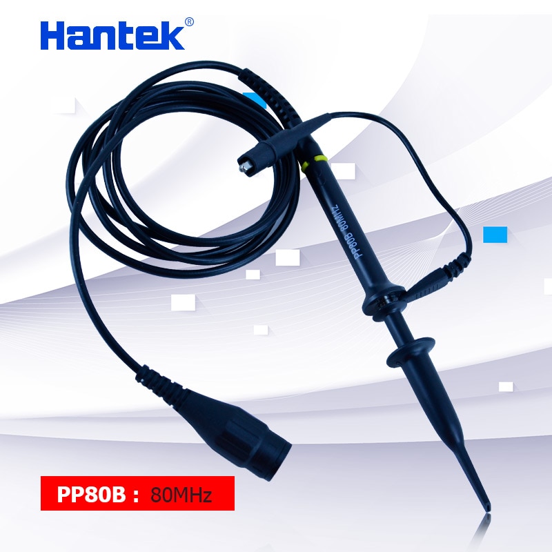 Sonda de osciloscópio digital x1 x10 80mhz PP-80B osciloscopio teste sondas para hantek osciloscópio 130cm comprimento