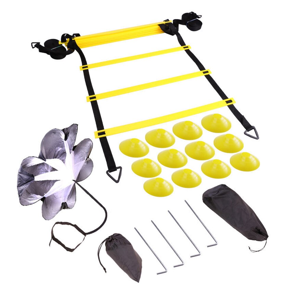 Échelle d'agilité avec Kit d'entraînement de Football, sacs de Parachute de résistance pour des exercices de sécurité faciles