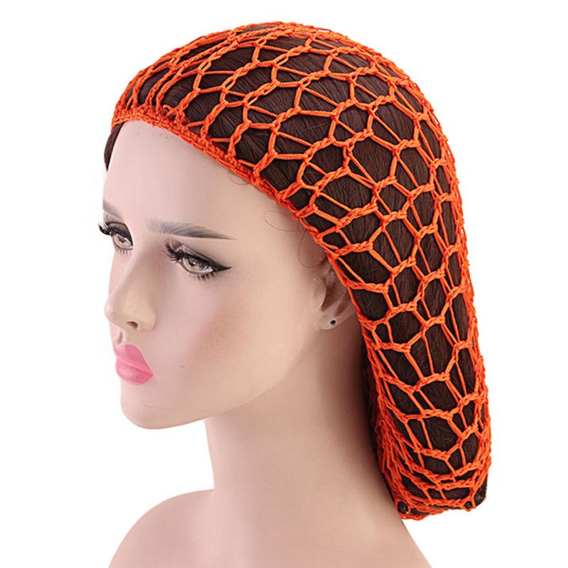 Kvinder håndlavet hæklet hår net snood mesh turban sovehue slouchy strik hue axyd: 8