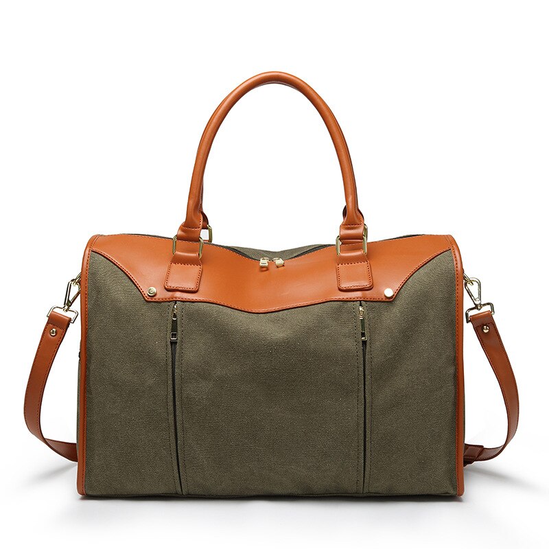 Atinfor Vintage Canvas Messenger Reistas Grote Capaciteit Carry Plunjezakken Bagage Tas: Default Title