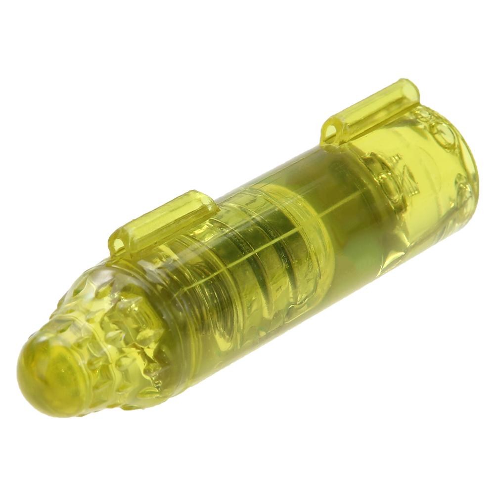 Underwater Mini Fish Attraction Indicator Lure LED Flashing Light Bait Fishing Tools: Yellow Button cell 