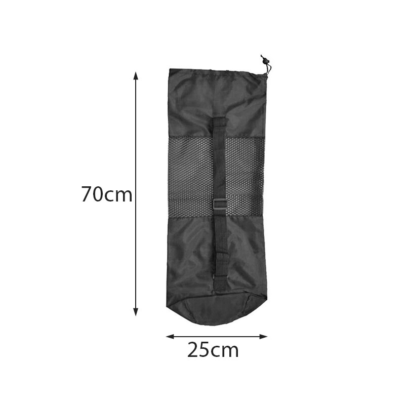 Tragbare yogamattentasche aus nylon mit netzeinsatz in der mitte, pilates-tragetasche, sporttasche, waschbar, verstellbarer gurt, leichte sporttasche, einfach zu tragen: 25 x 70cm