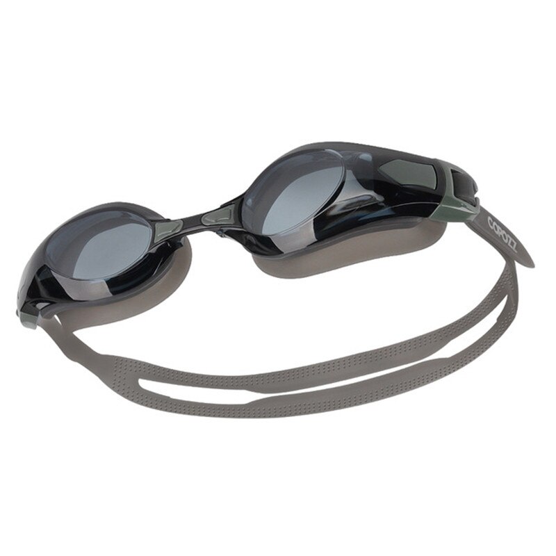 COPOZZ Schwimmen Brille Myopie Unterstützung 0-1,5 zu-5 Anti fog UV Protecion Schwimmen Gläser Dioptrien Fit für erwachsene Männer Frauen: Transparent Silver