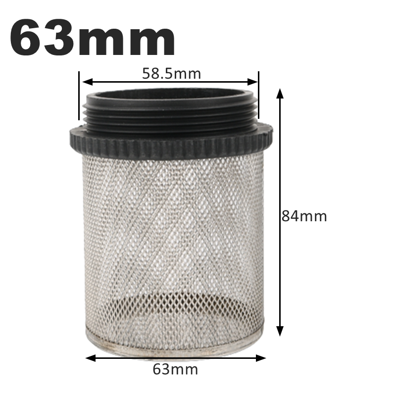 20/25/32/40/50/63mm 304 Stainless Filter For Garden Irrigation Aquarium Water Pump Fillter Plastic Male Thread Filter: grey / 1/4''