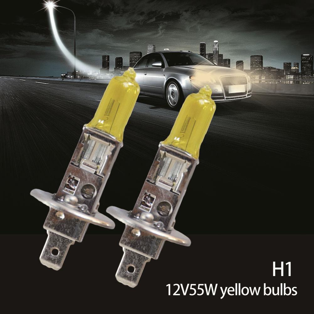 H1 55w 3000k gelb halogen auto scheinwerfer lampe-auto lampe quarzglas xenon strahler auto licht zubehör