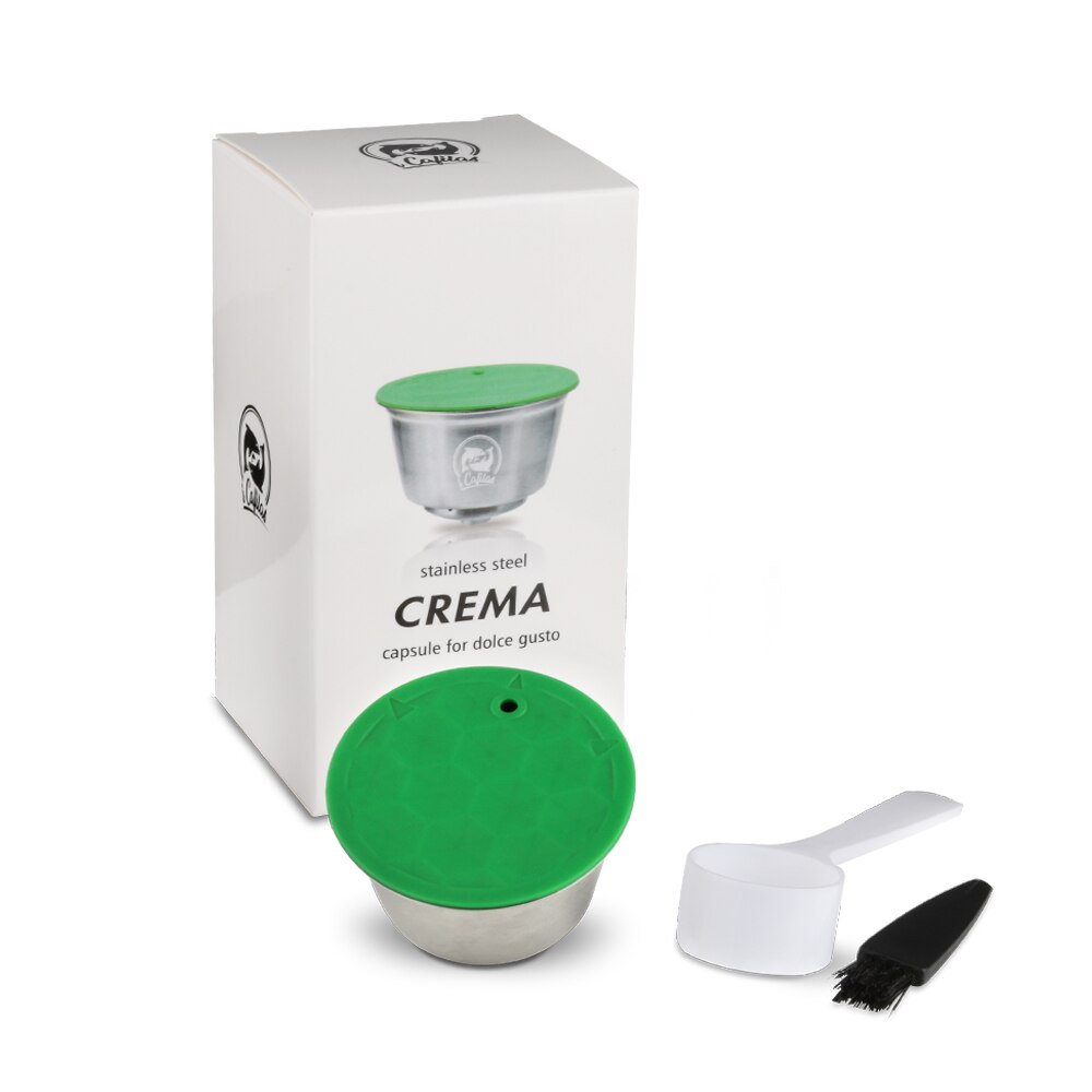 Capsule métallique réutilisable, en acier inoxydable, rechargeable, Compatible avec la Machine à café: Watermelon red