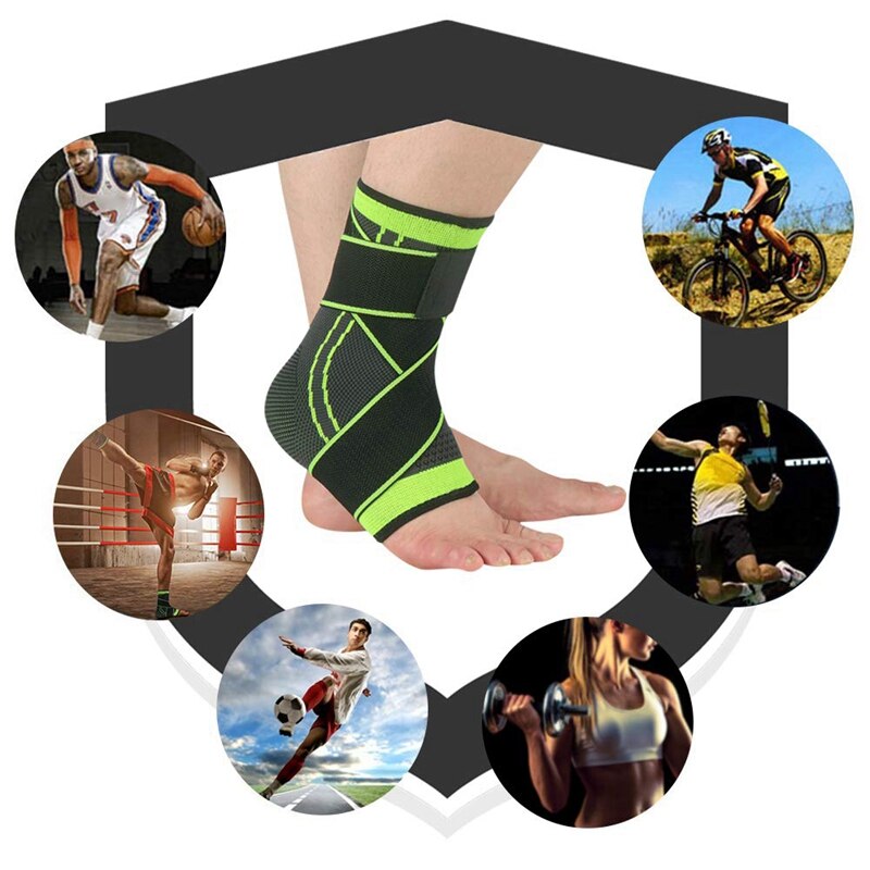 Tobilleras de compresión ajustables para hombre y mujer, Protección deportiva, fuerte