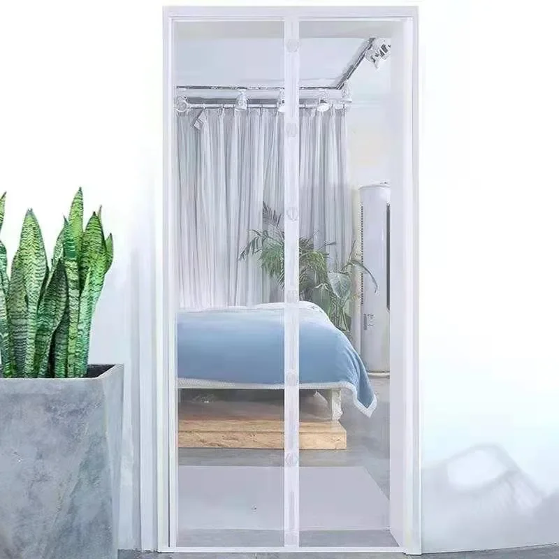 Myggenet til vinduer, insektnet, automatisk lukkende dør, husholdningsventilationsgardiner, magnetisk net: 3*2.6 / Sort