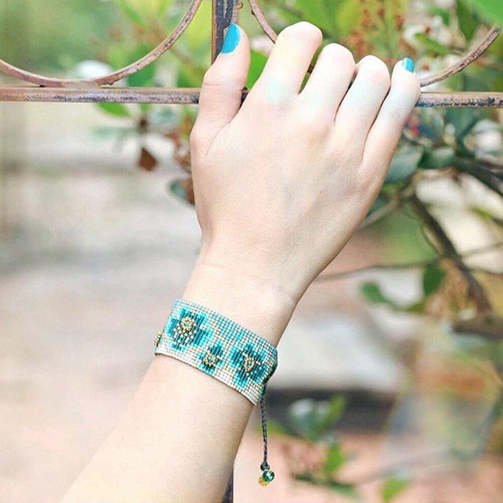 Go2boho Miyuki Armband Boho Bloem Armbanden Voor Vrouwen Mode Verstelbare Pulseras Bead Loom Sieraden Handgemaakte Geweven Armband
