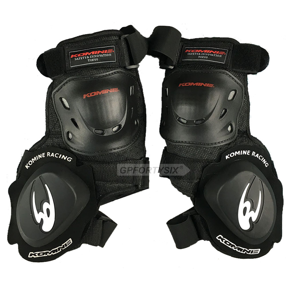 Protege-genou Moto Komine SK-652 - Glissière Anti-Chute - Équipement Moto Track Knight: Bleu