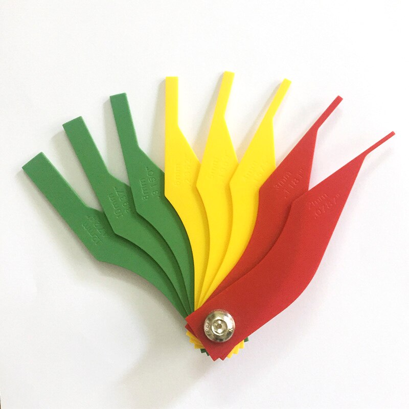 8 In 1 Brake Pad Measuring Tool Gauge Feeler Tester Scale Lining Thickness Wear Meter Thickness Gauge Handy Measuring