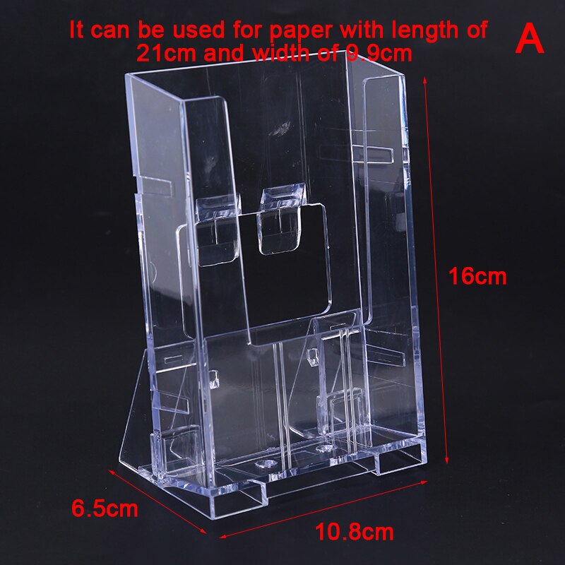 Clear Acrylic Business Card Holder Brochure Office Credit Stand Men Card Pamphlet Transparent Display Bank Desk Hold: A