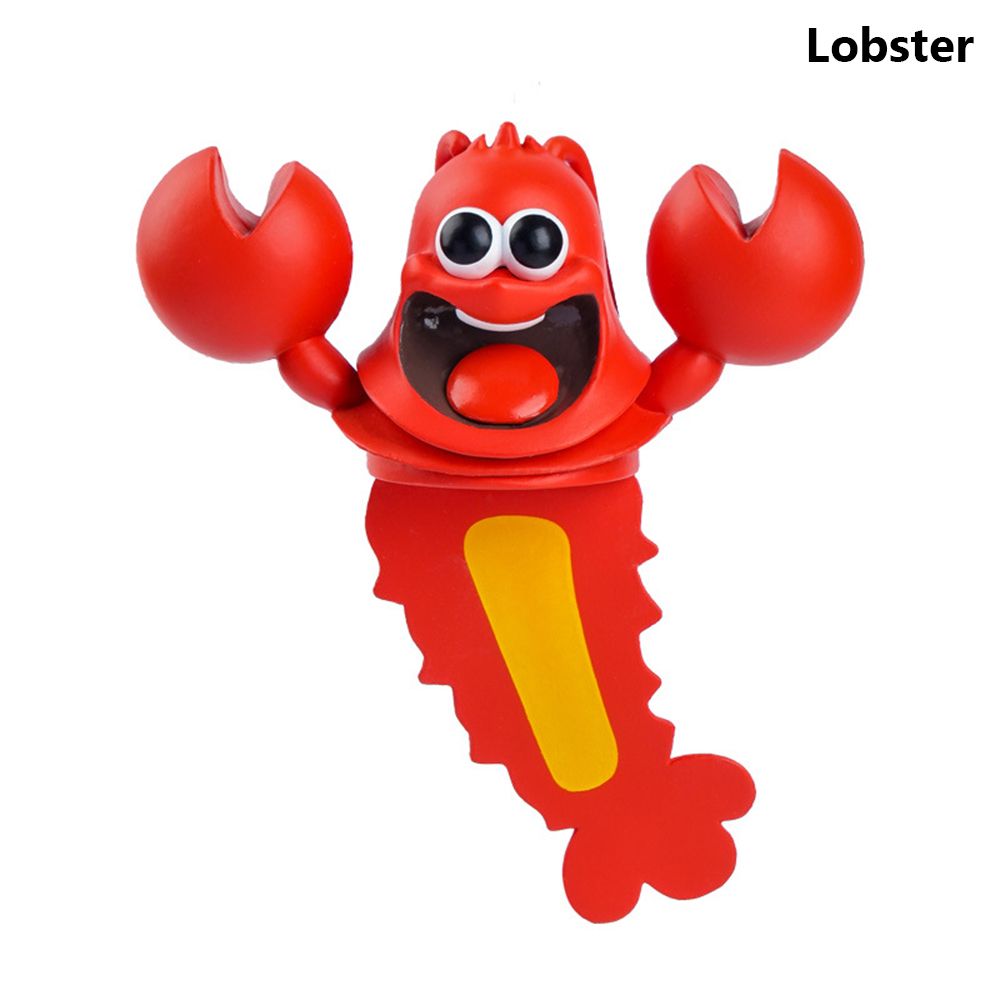 1PC 3D Stereo Lovely Cartoon Animal Bookmarks PVC Material Original Ocean Series Book Marker Stationery Supplies: lobster