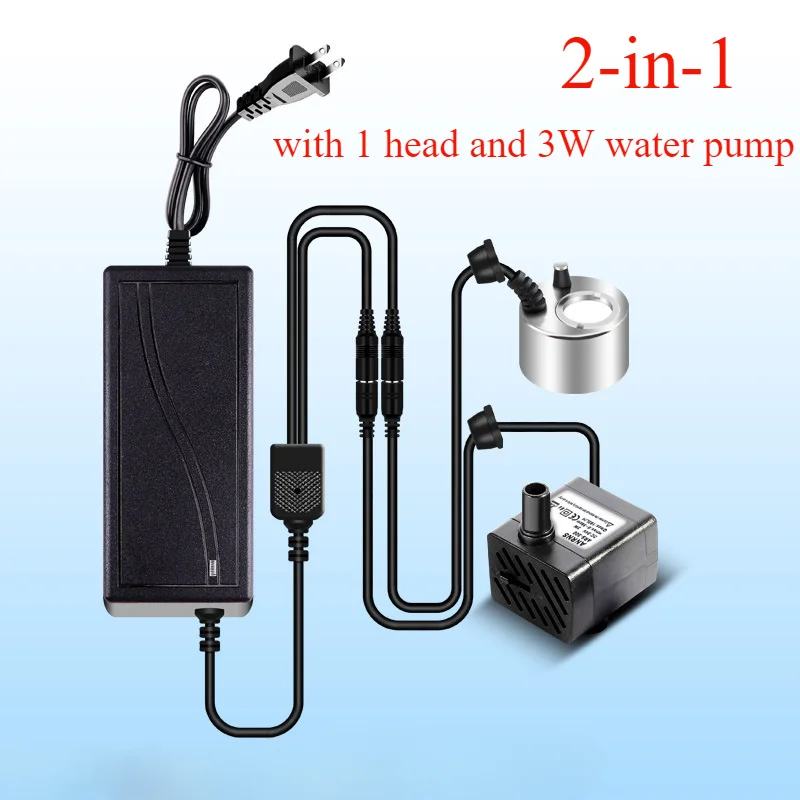 Nebel Hersteller Fogger Wasserpumpe Ultraschall Zerstäuber Luftbefeuchter Brunnen Steingarten Gartenarbeit Bonsai Aquarium Teich Dekor Zerstäubung Kopf
