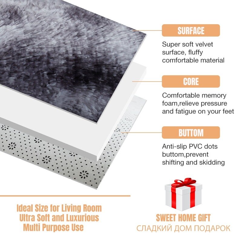 Tapis doux, épais et moelleux en peluche pour enfant, en velour, pour salon, lit, chambre, fenêtre, chevet, décor à la maison