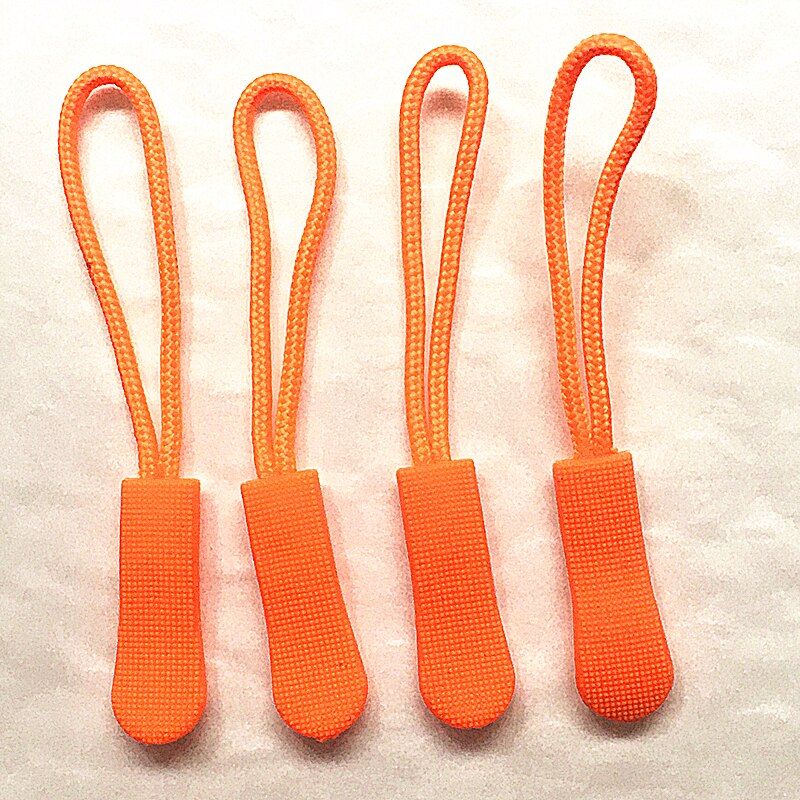 10pcs rose Zipper Pulls Strong Nylon Cord Non-slip with Rubber Gripper Pull To Fit Any Zipper Materials Fixer Drawstring head