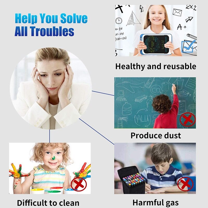 LCD Writing Tablet 10 Inch Doodle Board,Colorful Screen Drawing Tablet,Traveling and Learning Toys for Boys and Girls