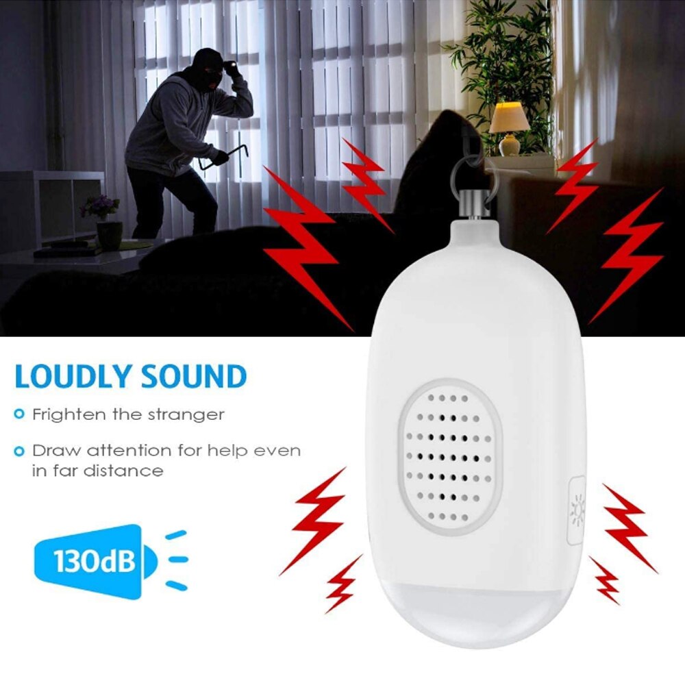 La Sécurité Alarme D'autodéfense Sirène-Portable pour Les Femmes w/SOS LUMIÈRE LED & mousqueton Aide des Aînés Et enfants Appel D'urgence