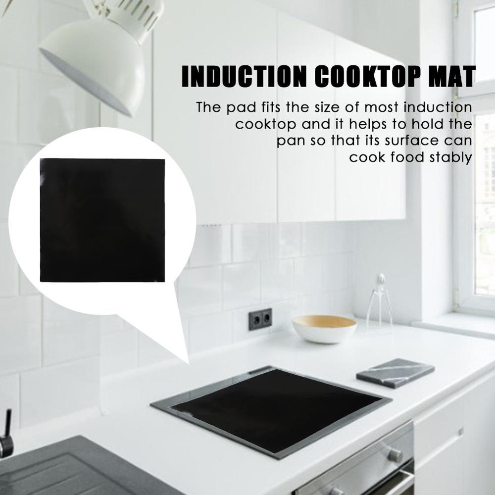 Genanvendelig induktion kogeplademåtte skridsikker induktion kog toppude silikone varmeisoleret måtter beskyttelse køkken tilbehør