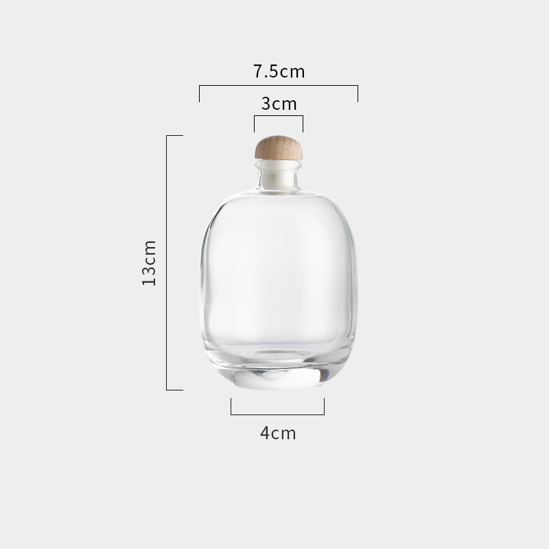 Wijn Fles Glas Lege Fles Mousserende Wijn Glazen Fles Afgesloten Pot Wijn Zelfgemaakte Groene Pruim Verdelen Wijn Flessen: Transparent 250ML