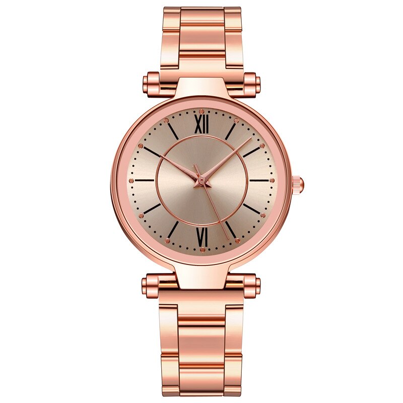 Gold Watch Women Watches Ladies Luxury Steel Women's Bracelet Watches Female Clock Relogio Feminino Montre reloj mujer: rose gold gray