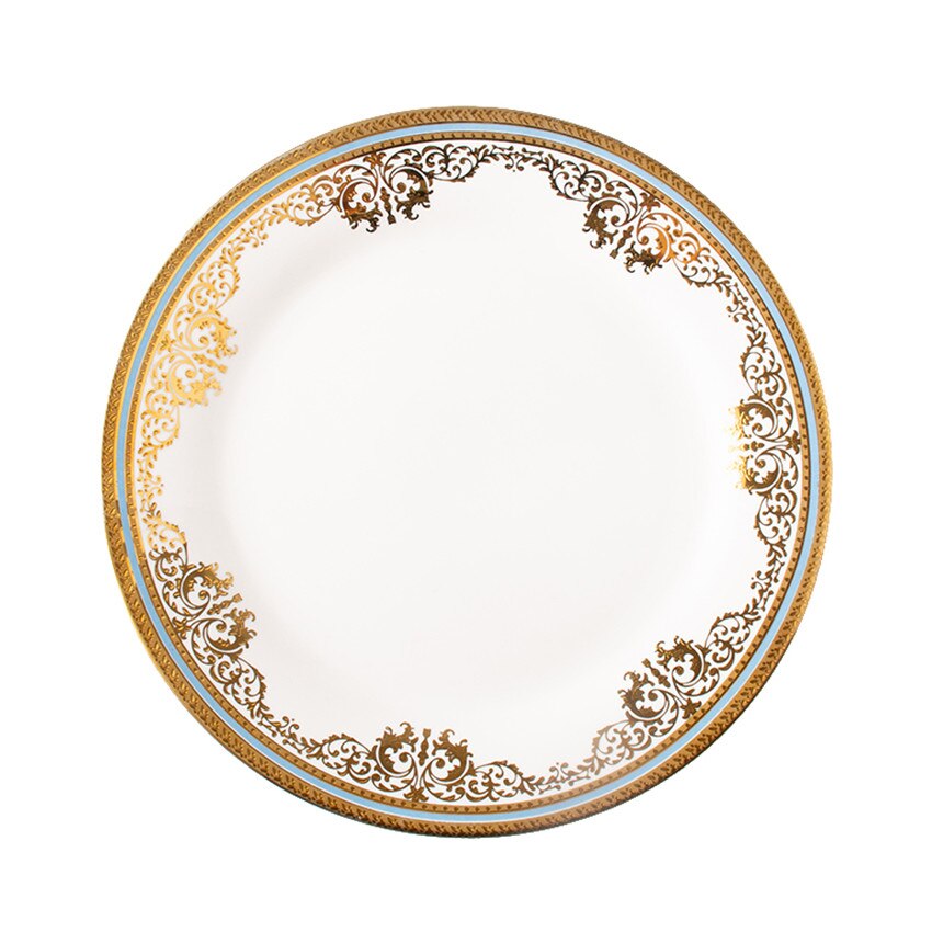 European Style Gold Side Steak plates Retro Tableware Western food plates Dessert Tray Kitchen Dinner Ceramic Pasta plates