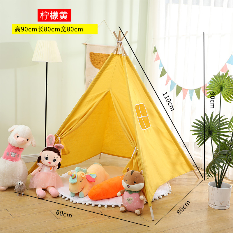 Tienda tipi para niños, tienda portátil Tipi Infantil, casa para niña, Cabana, tienda de campaña para niño, decoración, alfombra, luces LED: Castaño