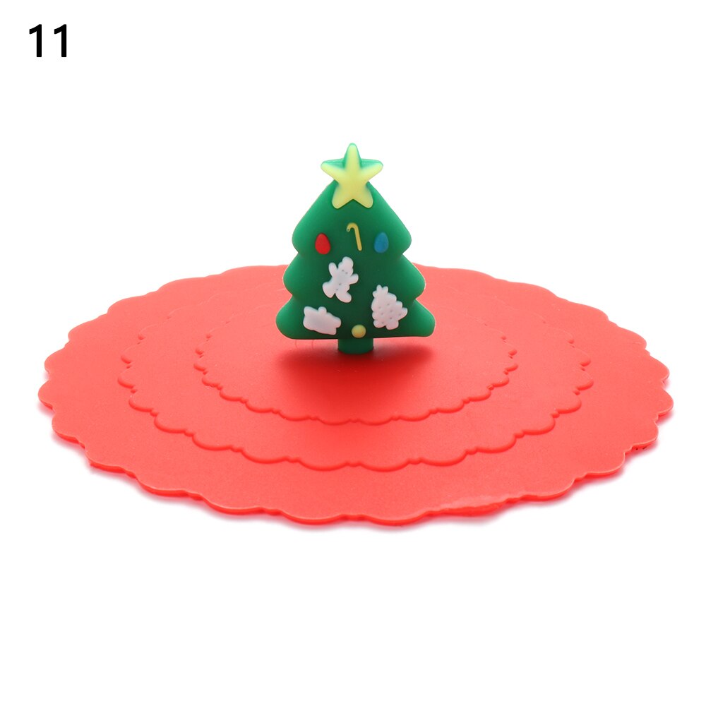 10cm Cartoon Cute Silicone Cup Cover Heat-resistant Leak Proof Sealed Lids Cap Dustproof Cup Cover Tea Coffee Lid Home Supplie: 11