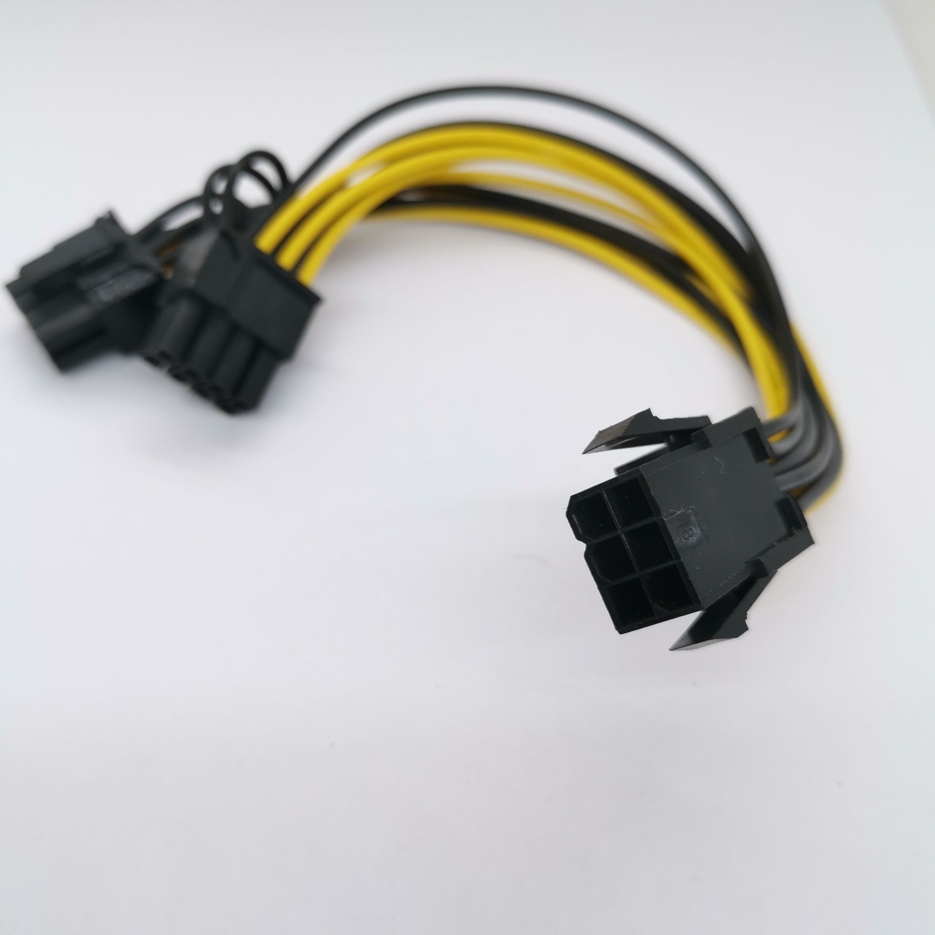 1Pcs 18AWG Pci Express 6 Pin Naar 2 Seriële 8 Pin Power Adapter Kabel 6 P 8 P pcie Kabel