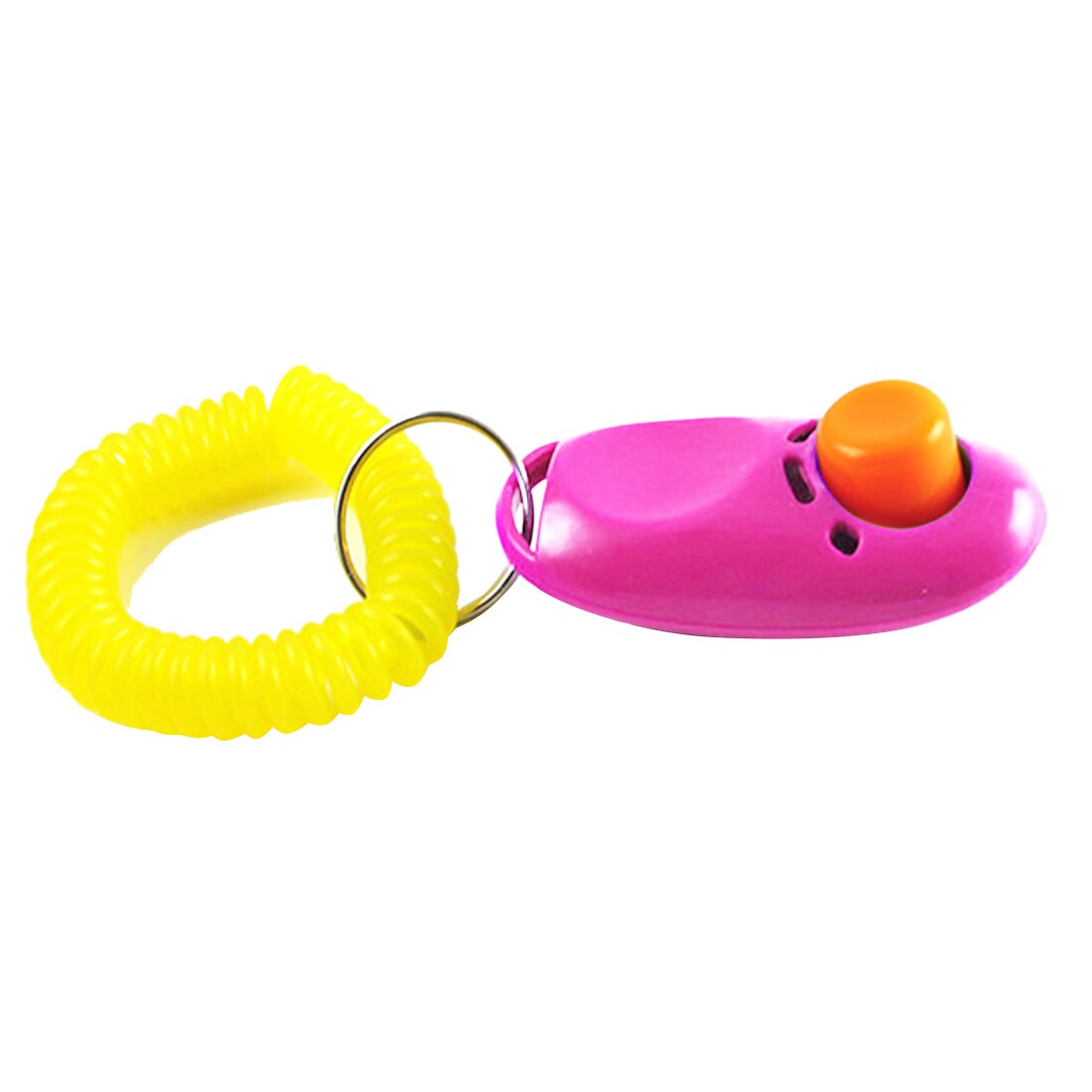 6 Colors Pet Dog Clicker Training Trainer Aid Wrist Dogs Clickers Stop Barking Pet Training Repeller Pet Products: rose red