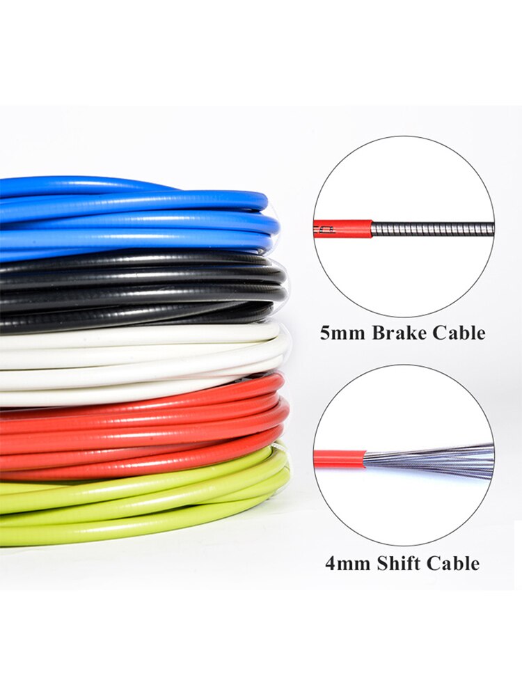 3M Universal Bicycle Brake Cable Housing Shift Cable Wire Pipe for 4mm/5mm MTB Road Bike Derailleur Brake Line Front Rear Tube