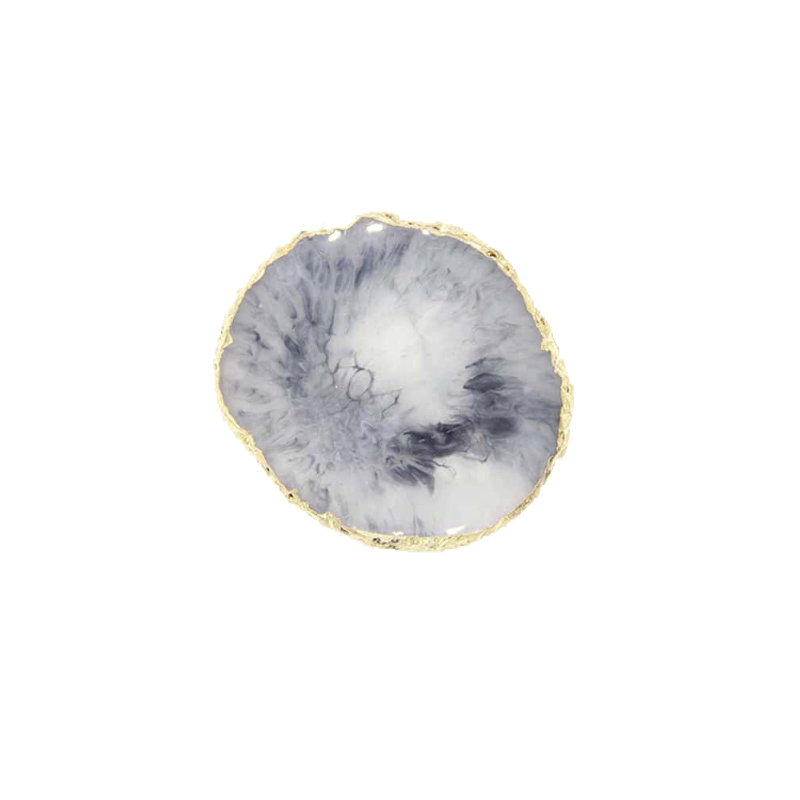 Irregular Multi Colour Resin Jewellery Tray Home Storage Desktop Clutter Ring Necklace Organis Nail Art Palette: Light Grey