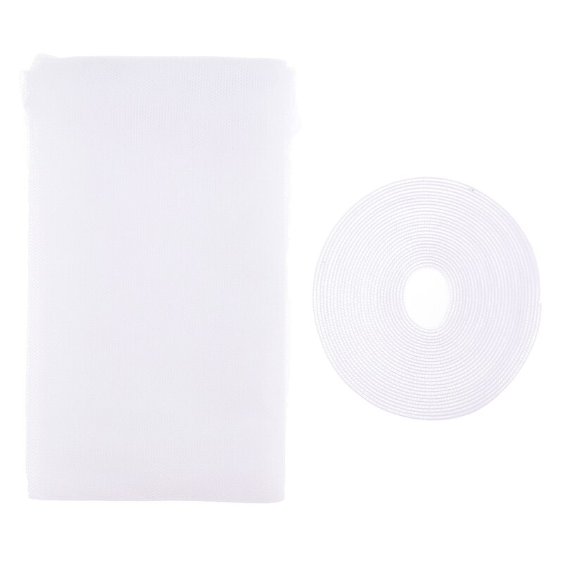 150 x 200cm hvidt flyvende gardin insektnet net selvklæbende myggenet vindue vinduesskærm anti-myg dør fluenet