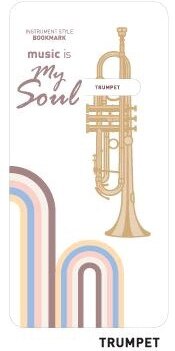 Instrumentos musicales de gama alta marcadores chapados en oro marcador de libros de música literaria guitarras de Piano arpa página-marcador para estudiantes: Trumpet